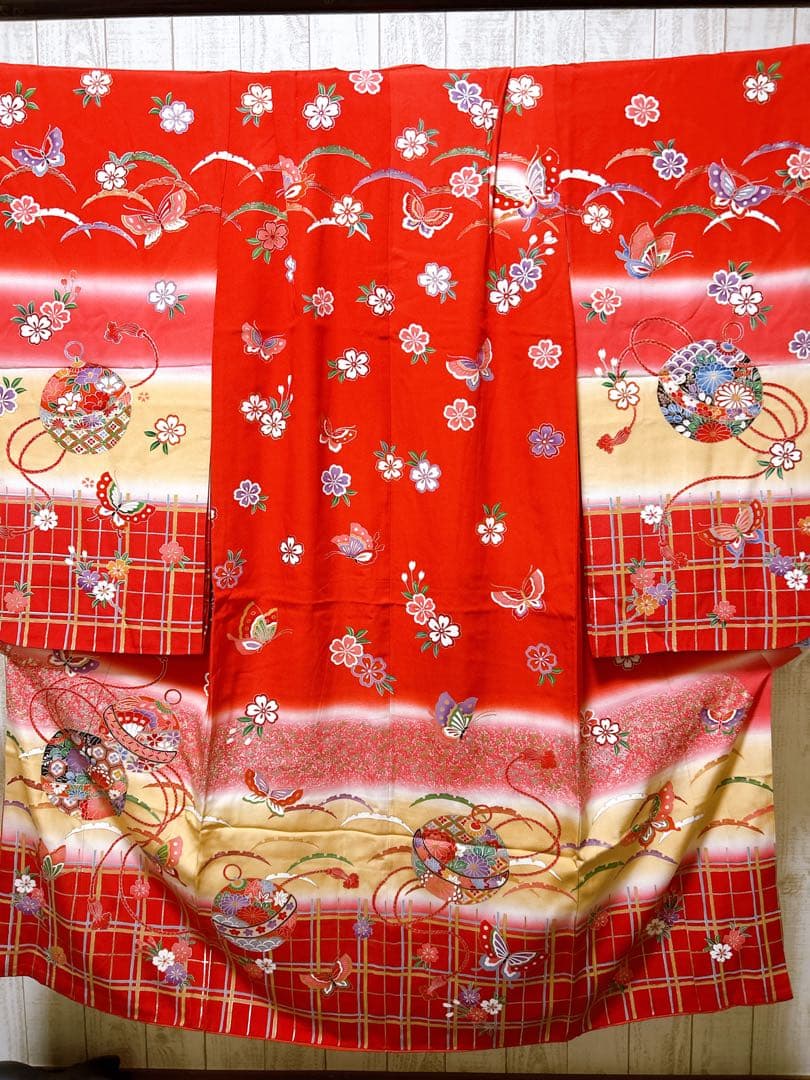 本格正絹フルセット♡七五三　7歳　女の子　赤系　黒