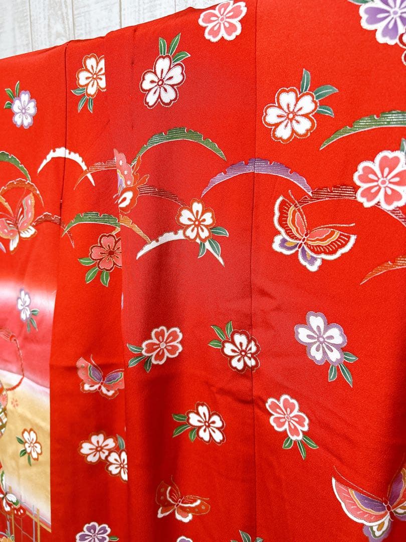 本格正絹フルセット♡七五三　7歳　女の子　赤系　黒