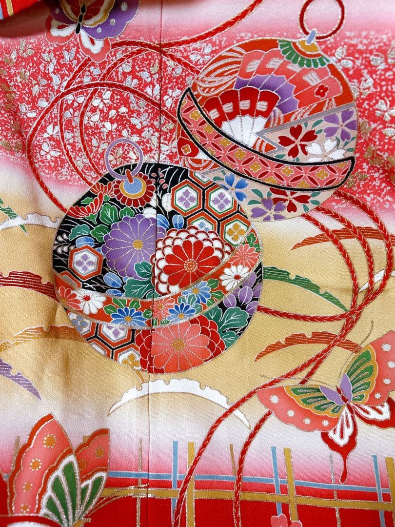 本格正絹フルセット♡七五三　7歳　女の子　赤系　黒