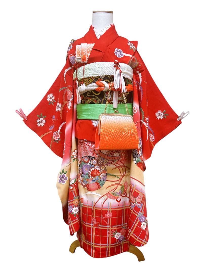 本格正絹フルセット♡七五三　7歳　女の子　赤系　黒