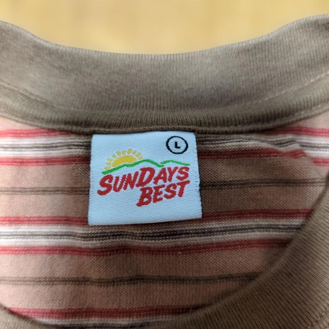 トップス SUNDAYS BEST BORDER L/S POCKET TEE Lsize