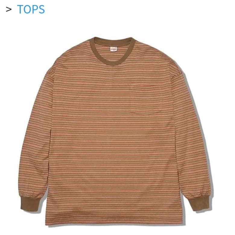 トップス SUNDAYS BEST BORDER L/S POCKET TEE Lsize