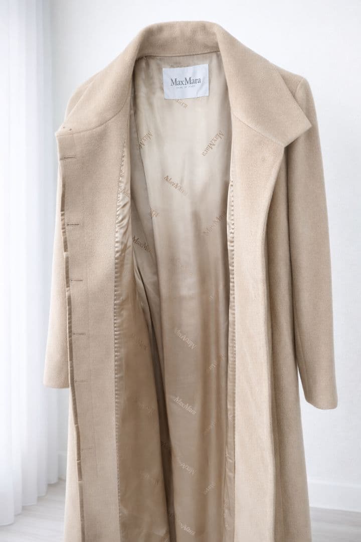 Max Maraマックスマーラ キャメル100%コート 34イタリア製 白タグ