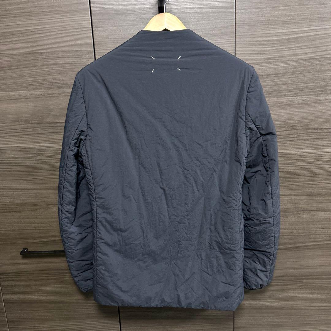 メゾンマルジェラ ノーカラージャケット ボタンレス イタリア製 ネイビー 48