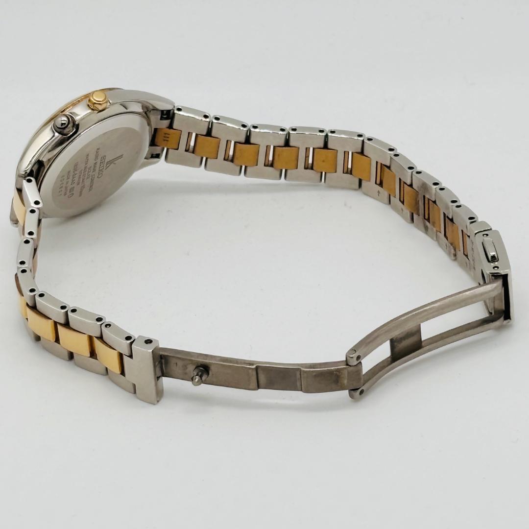 【美品】セイコー ルキア 電波時計 ソーラー充電 シェル文字盤 1-C-②