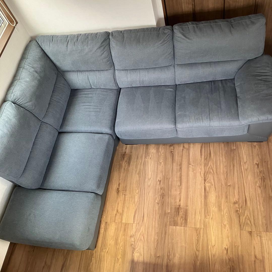 【引き取り限定】 ニトリ　L字ソファ　コーナーソファ　カウチソファ