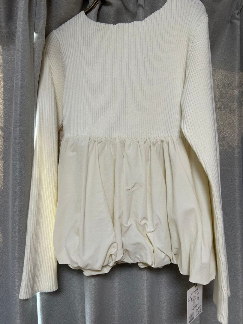 CAPRICIEUX LE’MAGE ニットドッキングバルーンチュニック