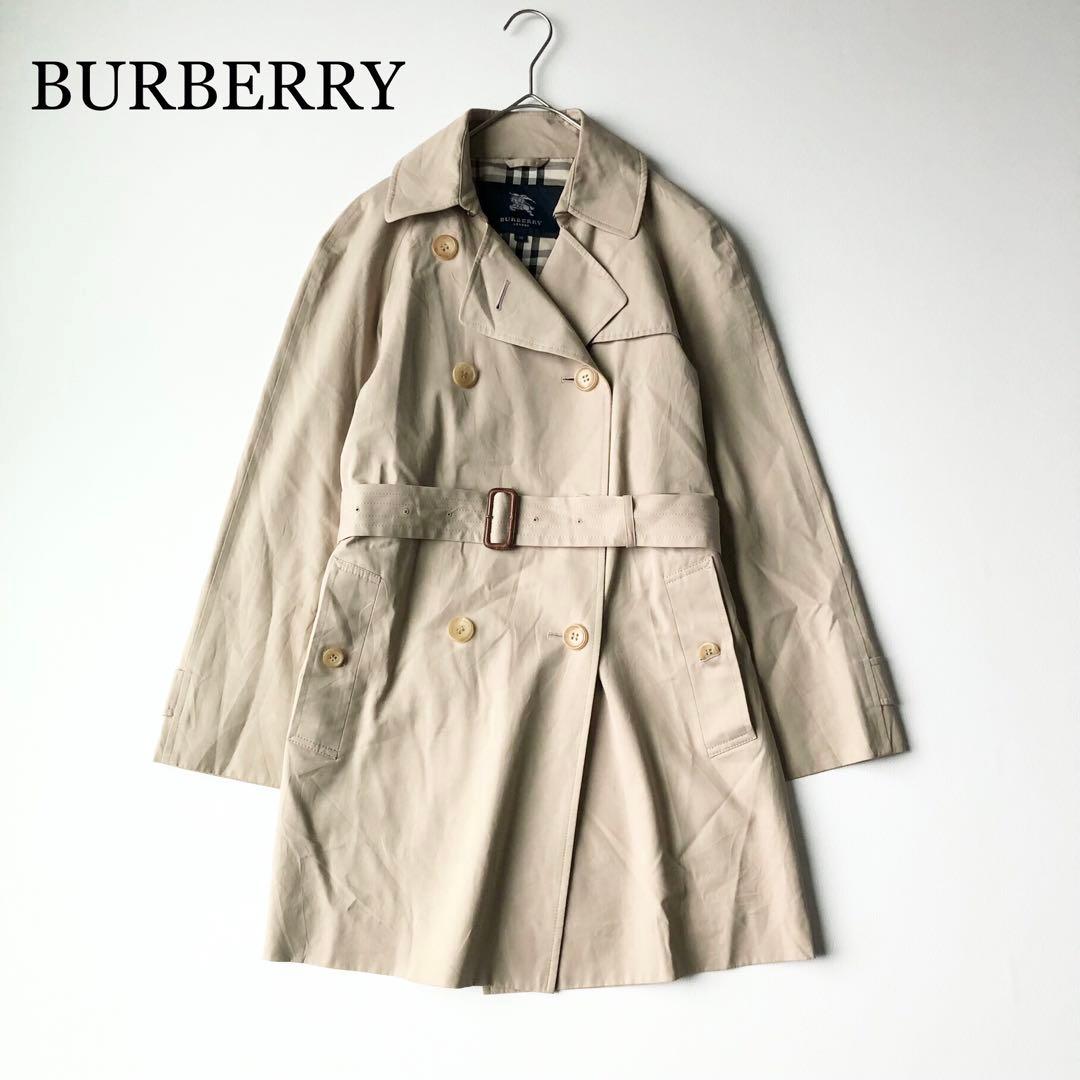 2891yバーバリーロンドン　裏地ノバチェック トレンチコート　M ベージュ　綿