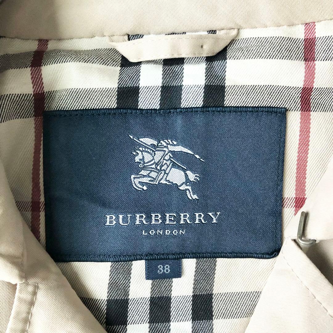 2891yバーバリーロンドン　裏地ノバチェック トレンチコート　M ベージュ　綿