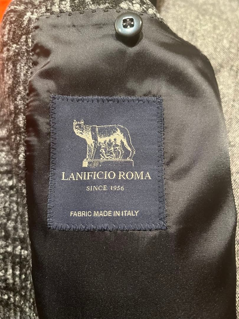 試着のみ！LANIFICIO ROMAチェック柄 ジャケット