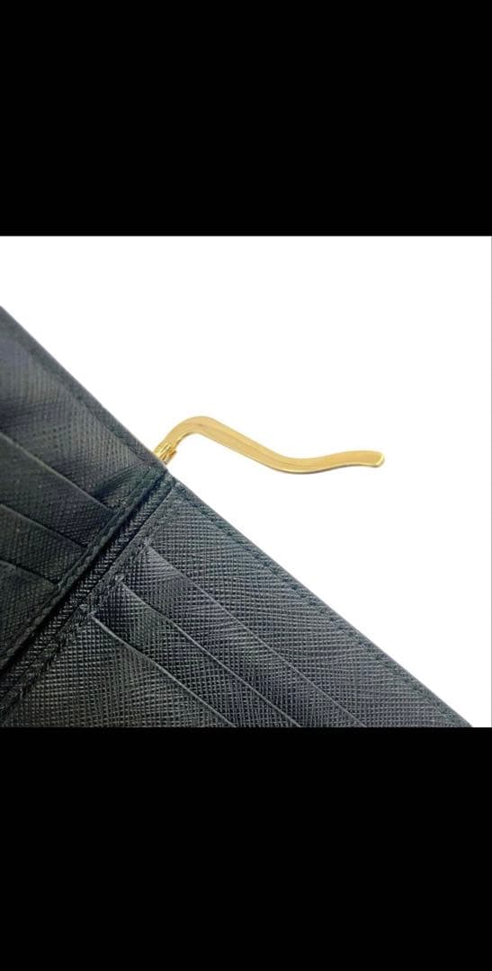 美品✨PRADA プラダ　マネークリップ　カードケース　サフィアーノ　ブラック