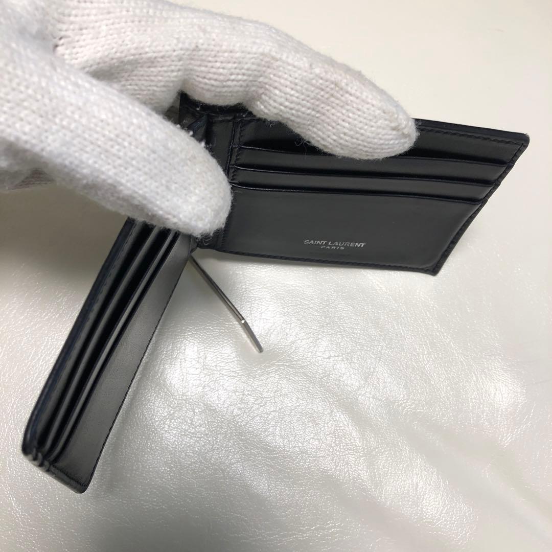 【SAINT LAURENT】サンローランパリ　マネークリップ　二つ折り財布