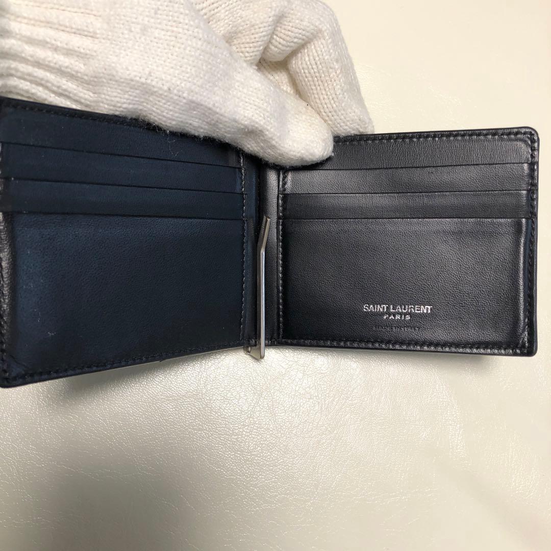 【SAINT LAURENT】サンローランパリ　マネークリップ　二つ折り財布