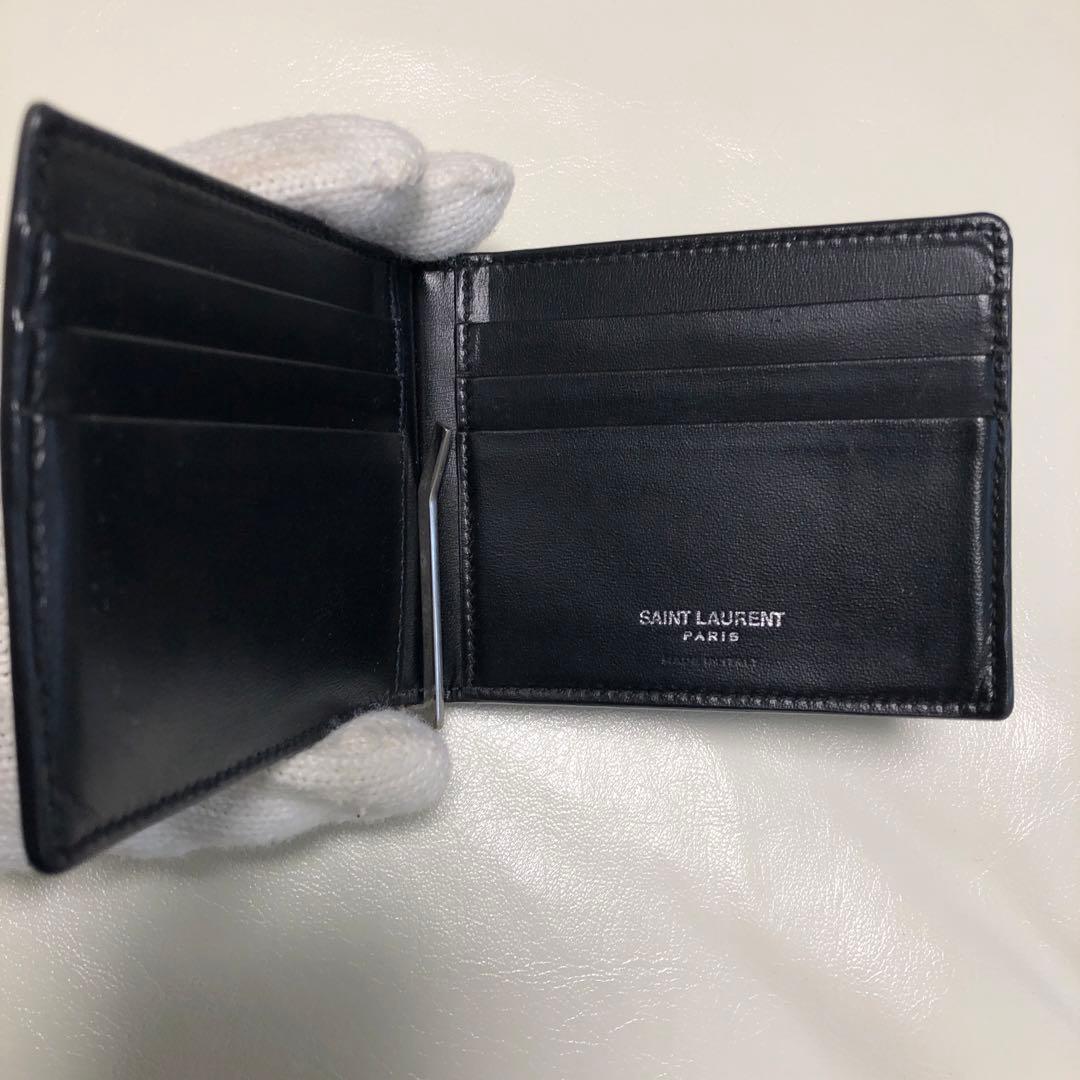 【SAINT LAURENT】サンローランパリ　マネークリップ　二つ折り財布