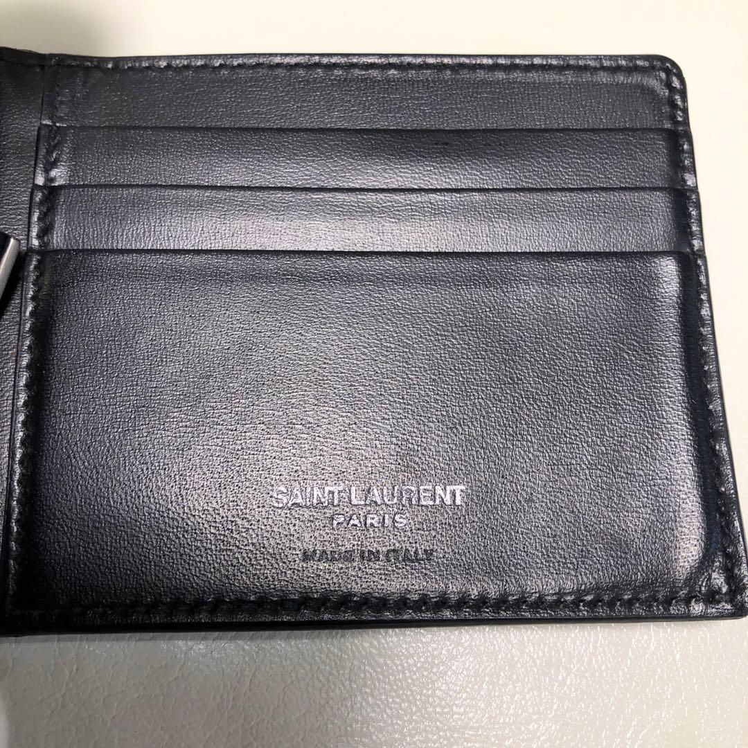 【SAINT LAURENT】サンローランパリ　マネークリップ　二つ折り財布