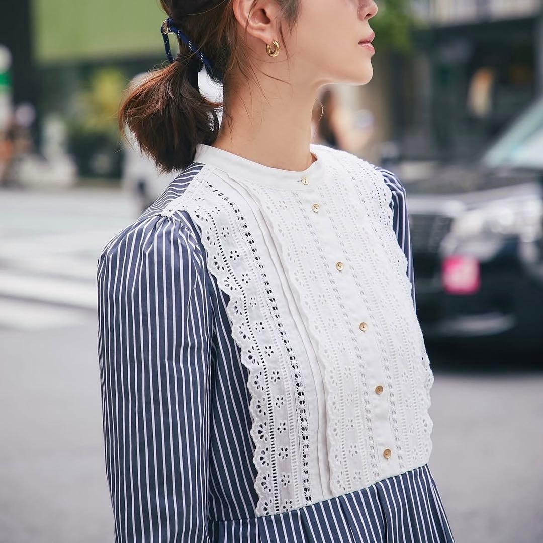 【セブンテン】seventen ピンタックレースワンピース