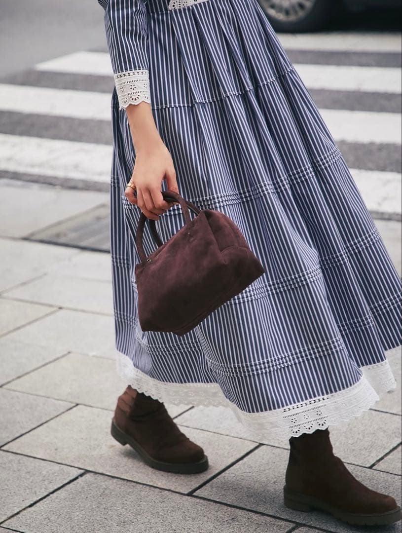 【セブンテン】seventen ピンタックレースワンピース