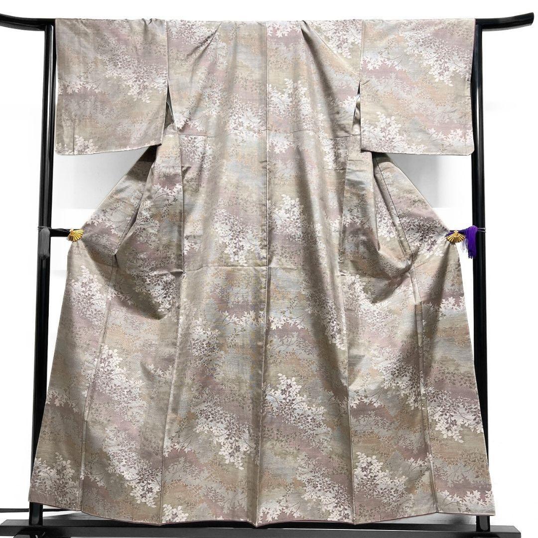 都喜ヱ門　本場大島紬　小紋　草木づくし　木々模様　リーフ模様　着物　016b p