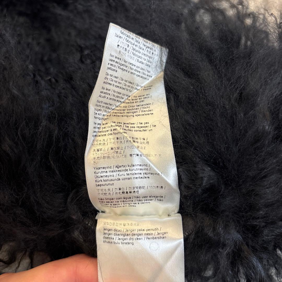 美品 FENDI チベット ファー マフラー 特大 ストール 黒白