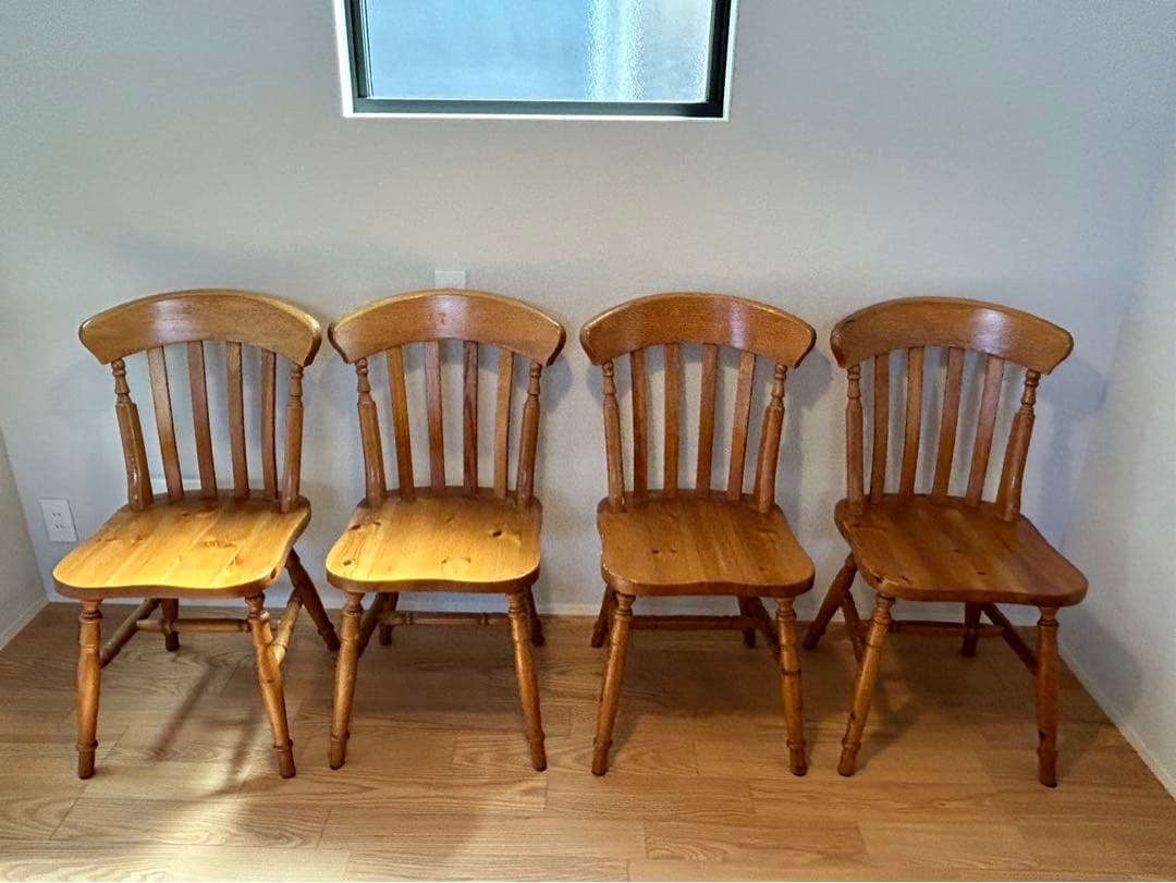【70B】ダイニングチェア4脚セット(ヴィンテージ家具)