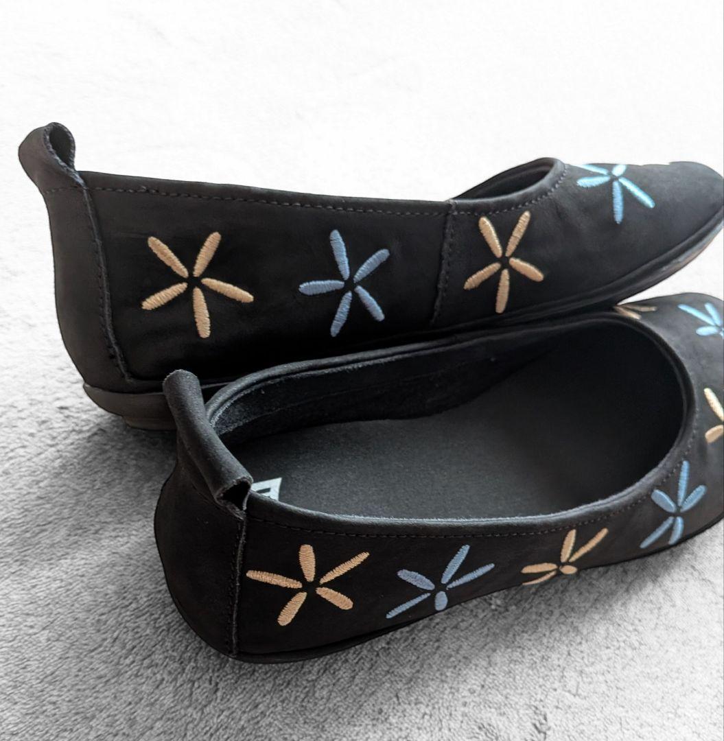 CAMPER ライトニナ フラットシューズ 刺繍 花柄 23.5 極美品