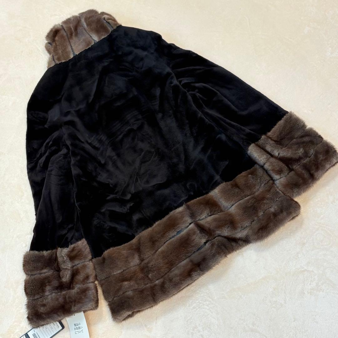 未使用タグ付き　定価262万　シェアードミンク　MT商事　ハーフコート　高級毛皮