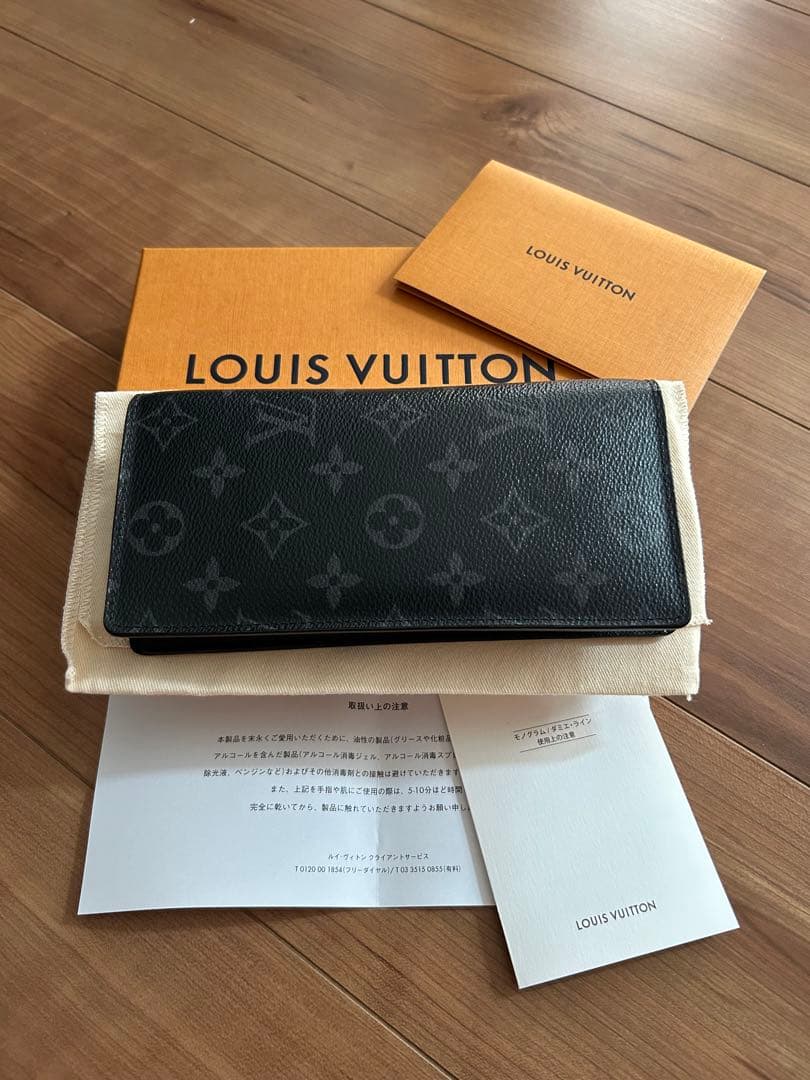 ルイヴィトン　ポルトフォイユ　ブラザ　モノグラム　エクリプス　長財布