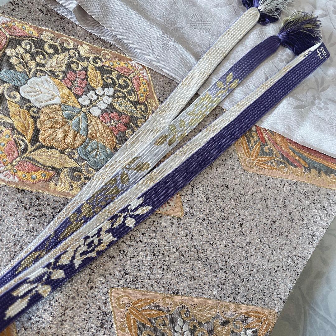 色無地　フルセット　薄紫　バチ衿　躾糸付き　シンプル　礼装　カジュアル　Q1