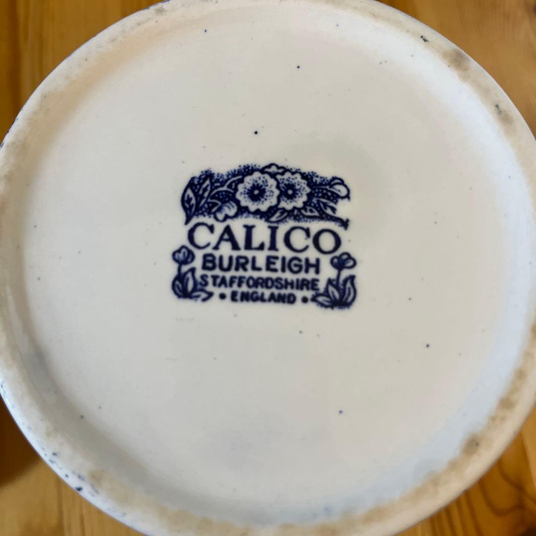 希少！バーレイ　burleigh ブルーキャリコ　キャニスター