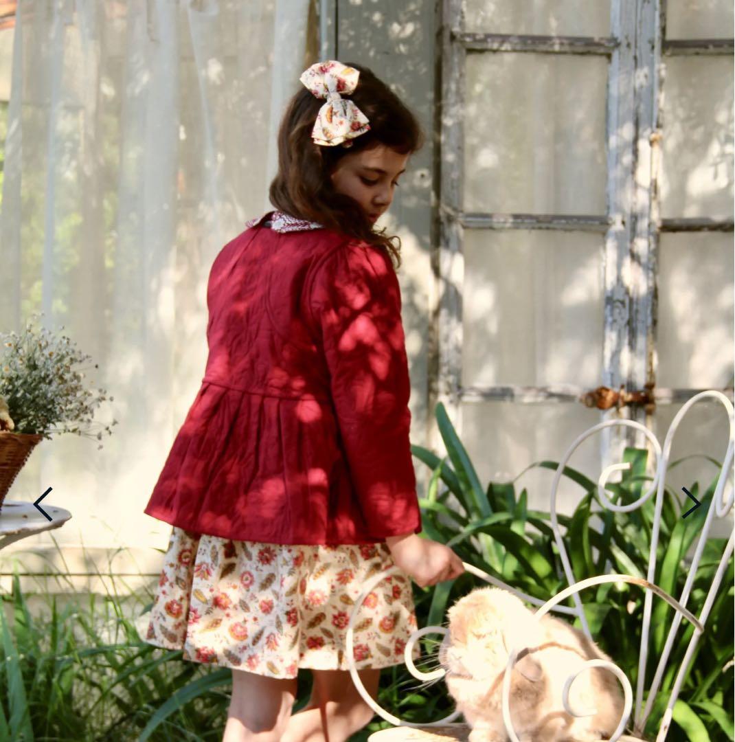 bonjour diary リバーシブルキルティングペプラムジャケット　4y