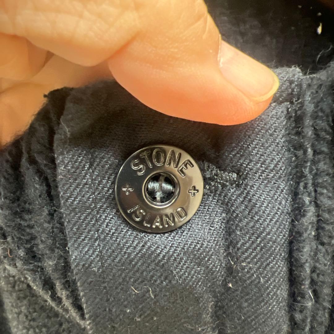 わ*き様 新宿伊勢丹購入ストーンアイランド肉厚ニットアウターネイビーM