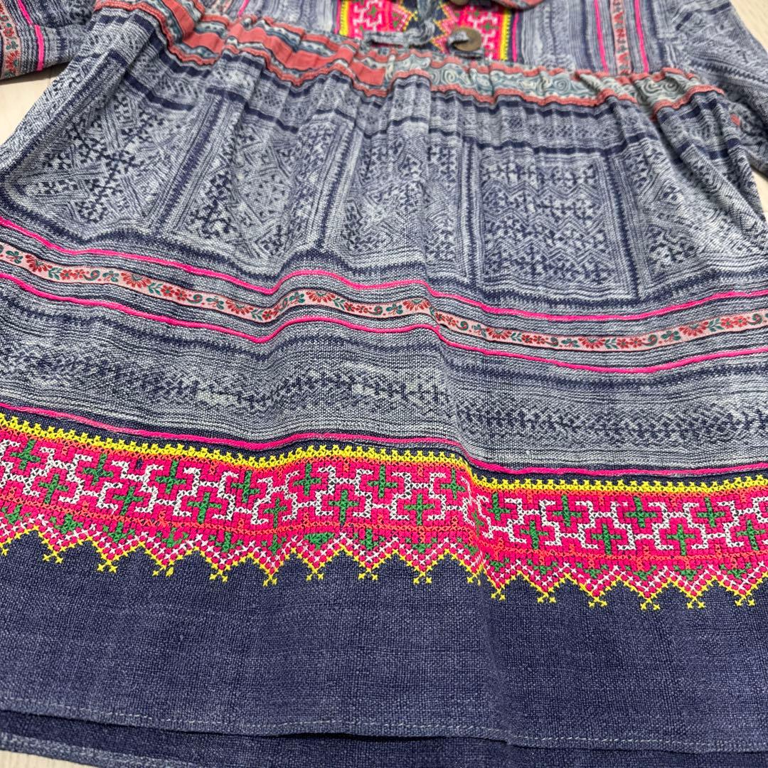 エスニック　民族　モン族　チュニック　刺繍