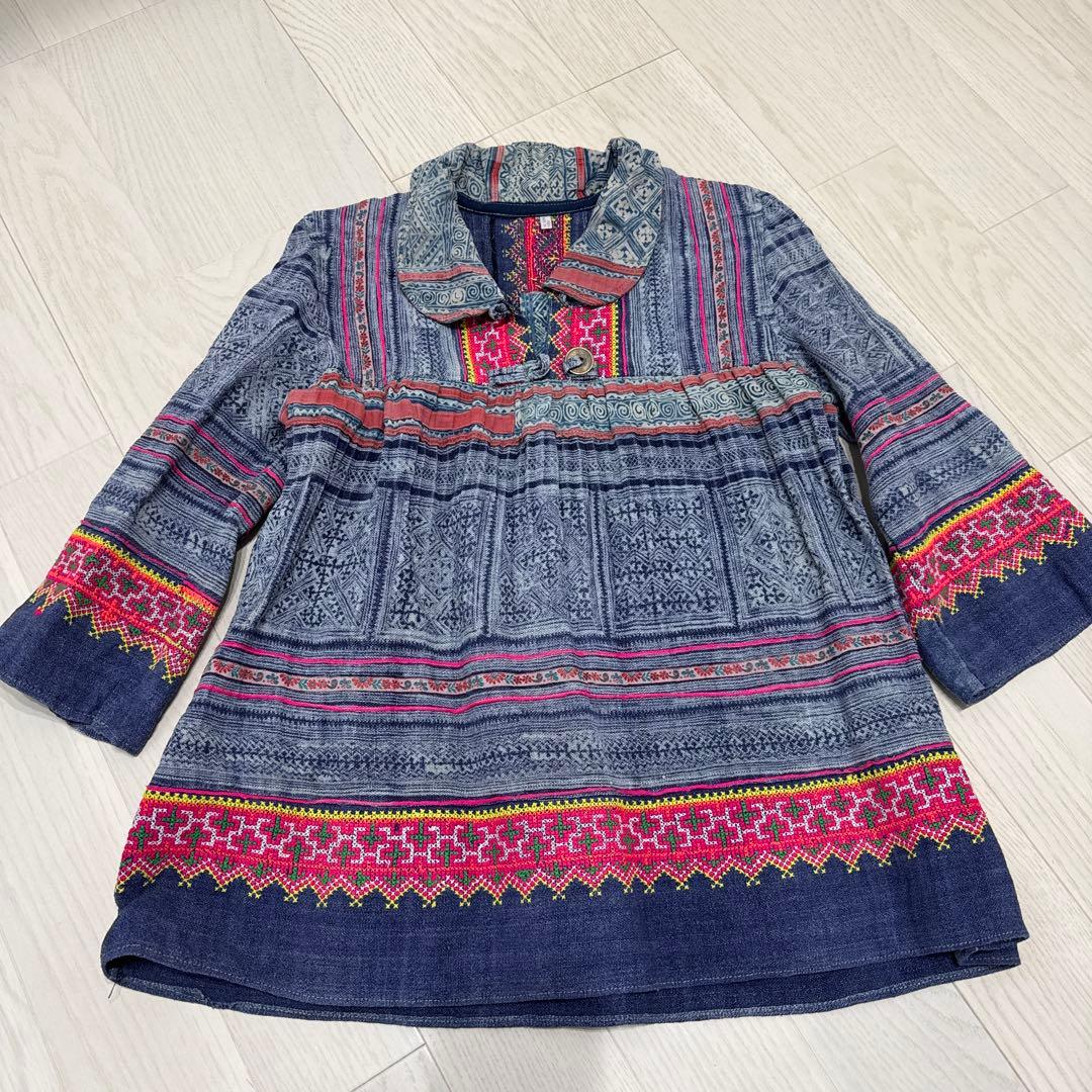 エスニック　民族　モン族　チュニック　刺繍