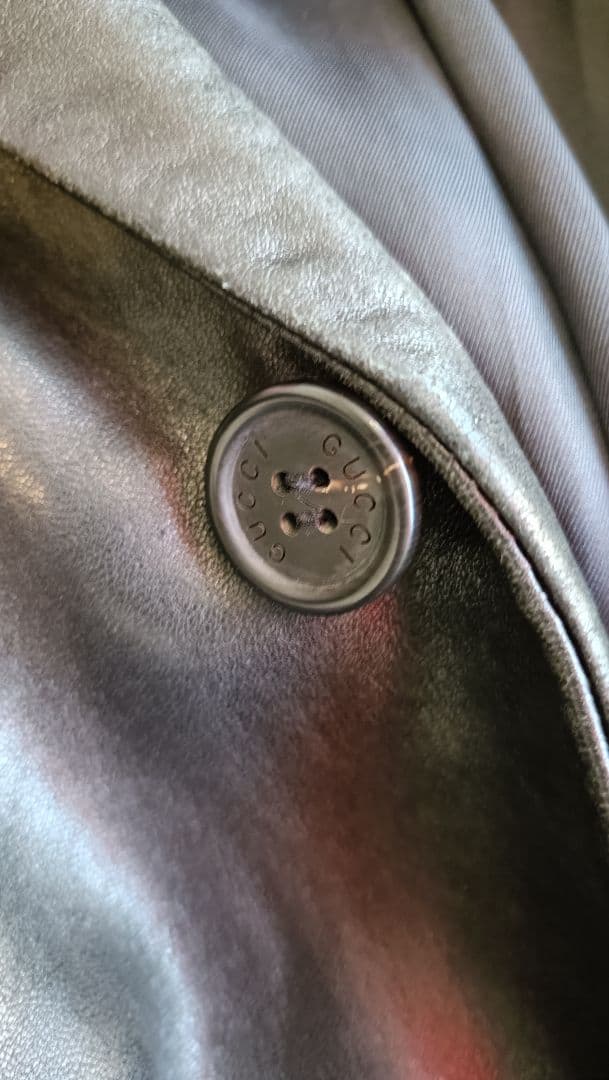 GUCCI グッチ レザー 革 ロングコート　ユーズド　美品