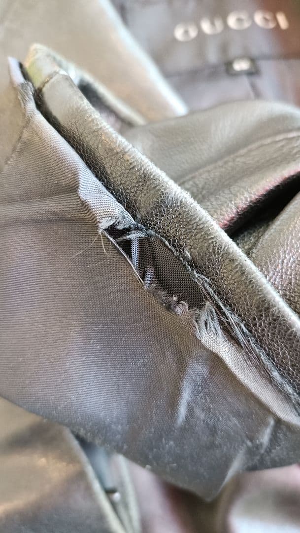 GUCCI グッチ レザー 革 ロングコート　ユーズド　美品