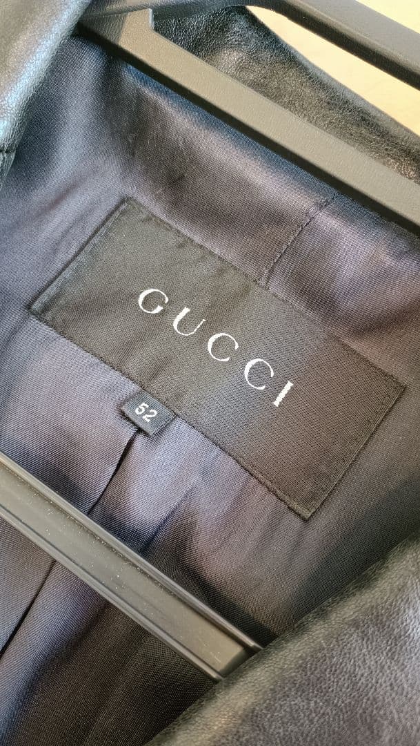 GUCCI グッチ レザー 革 ロングコート　ユーズド　美品