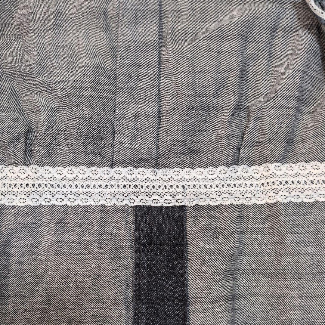 ◆極美品 45R デニム チェスターコート インディゴ 日本製 袖裾裏チェック