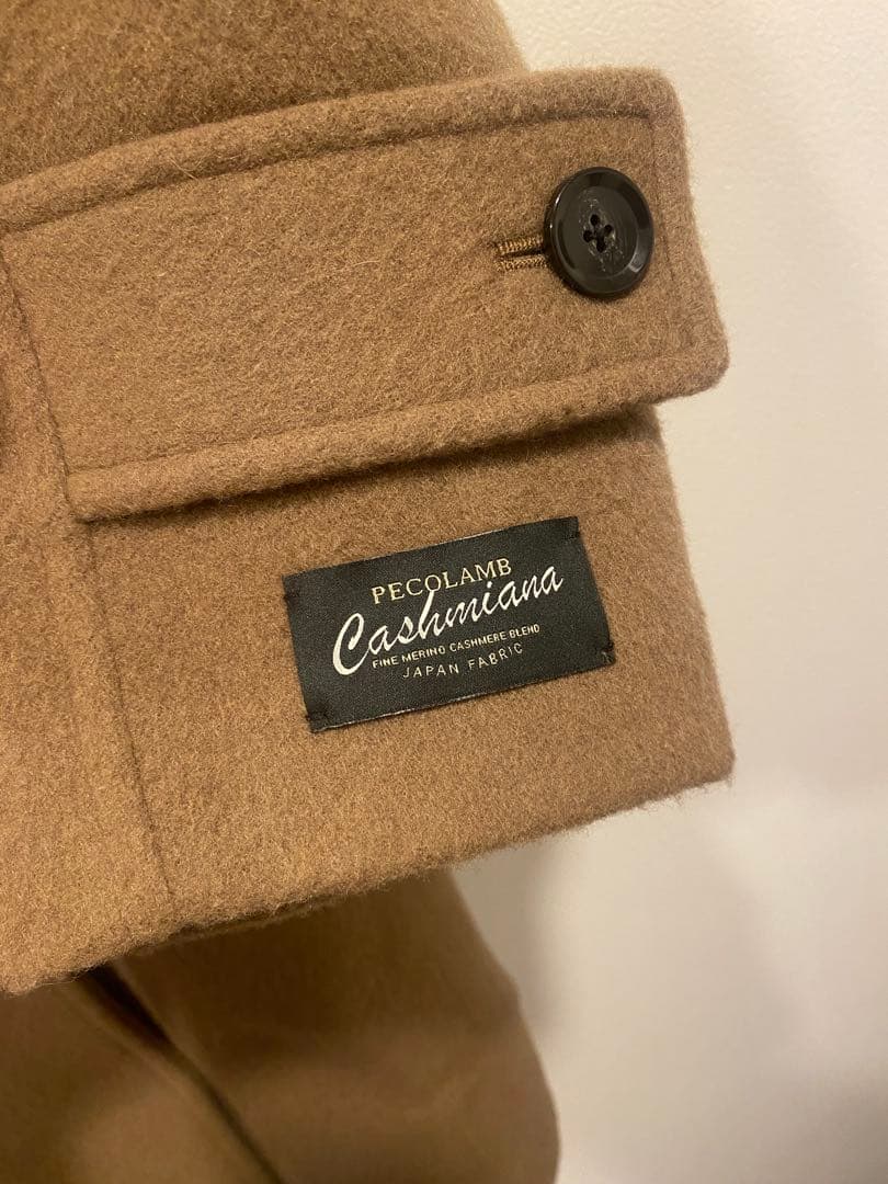 PECOLAMBウールカシミヤスタンドカラーコート