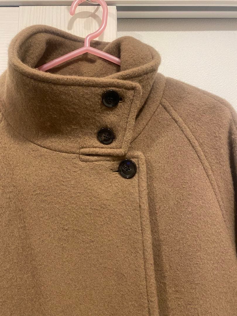 PECOLAMBウールカシミヤスタンドカラーコート