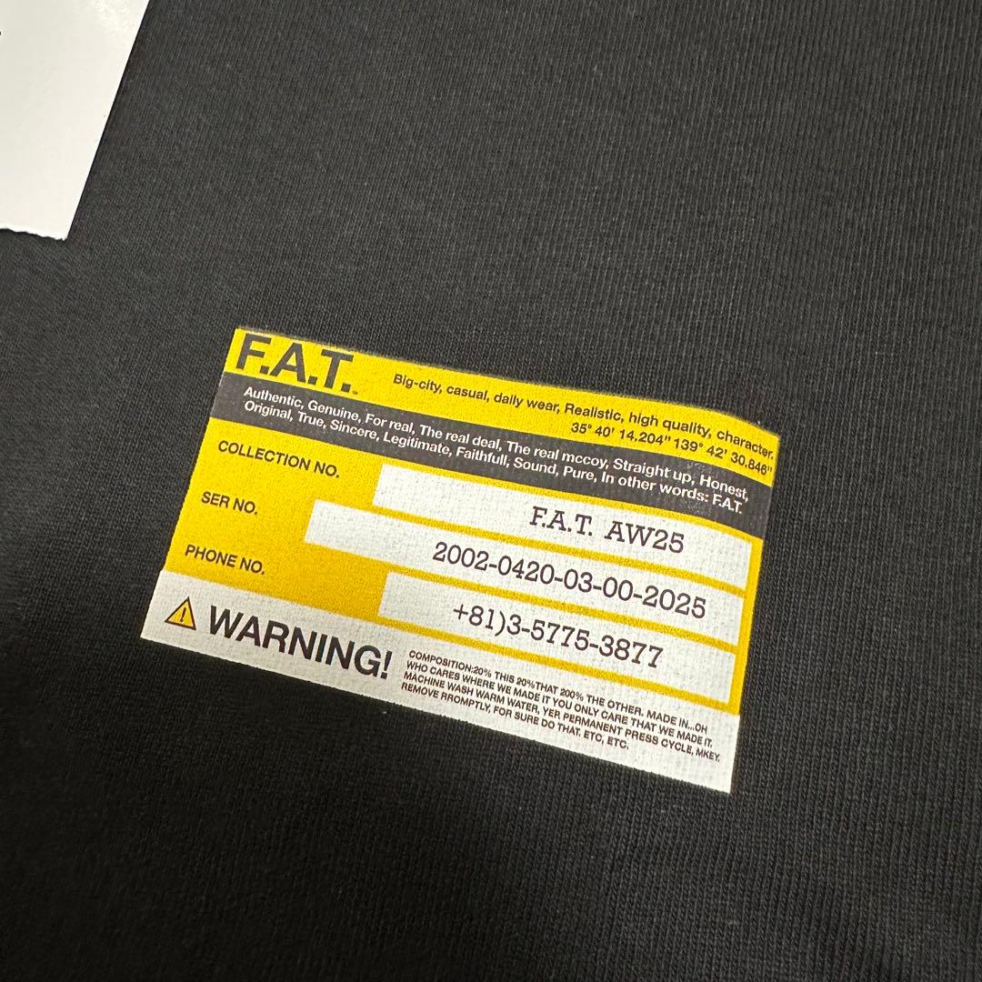 F.A.T. ブラック ロングスリーブ Tシャツ L