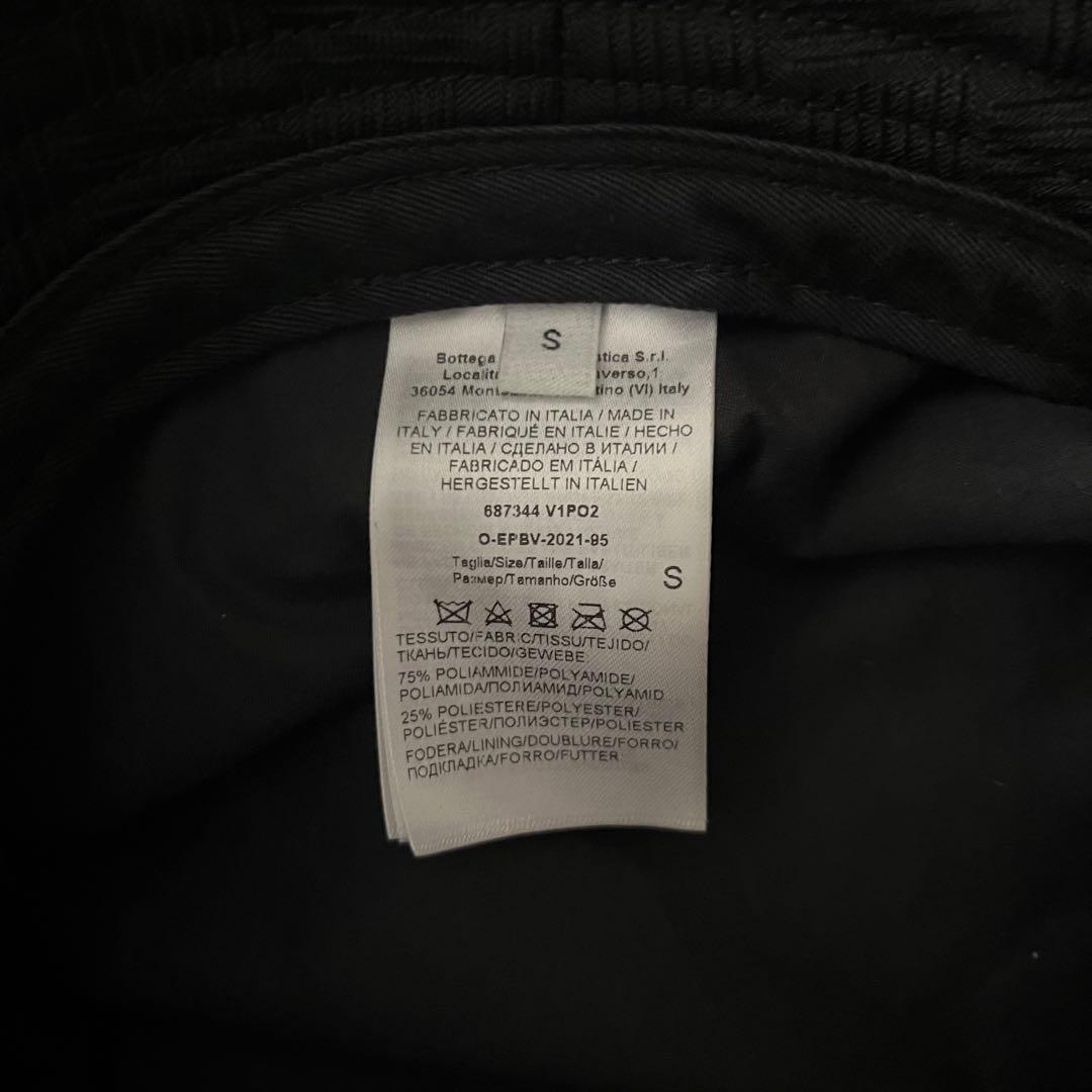 美品 ボッテガヴェネタ バケットハット ブラック 黒 Sサイズ 帽子 近年モデル