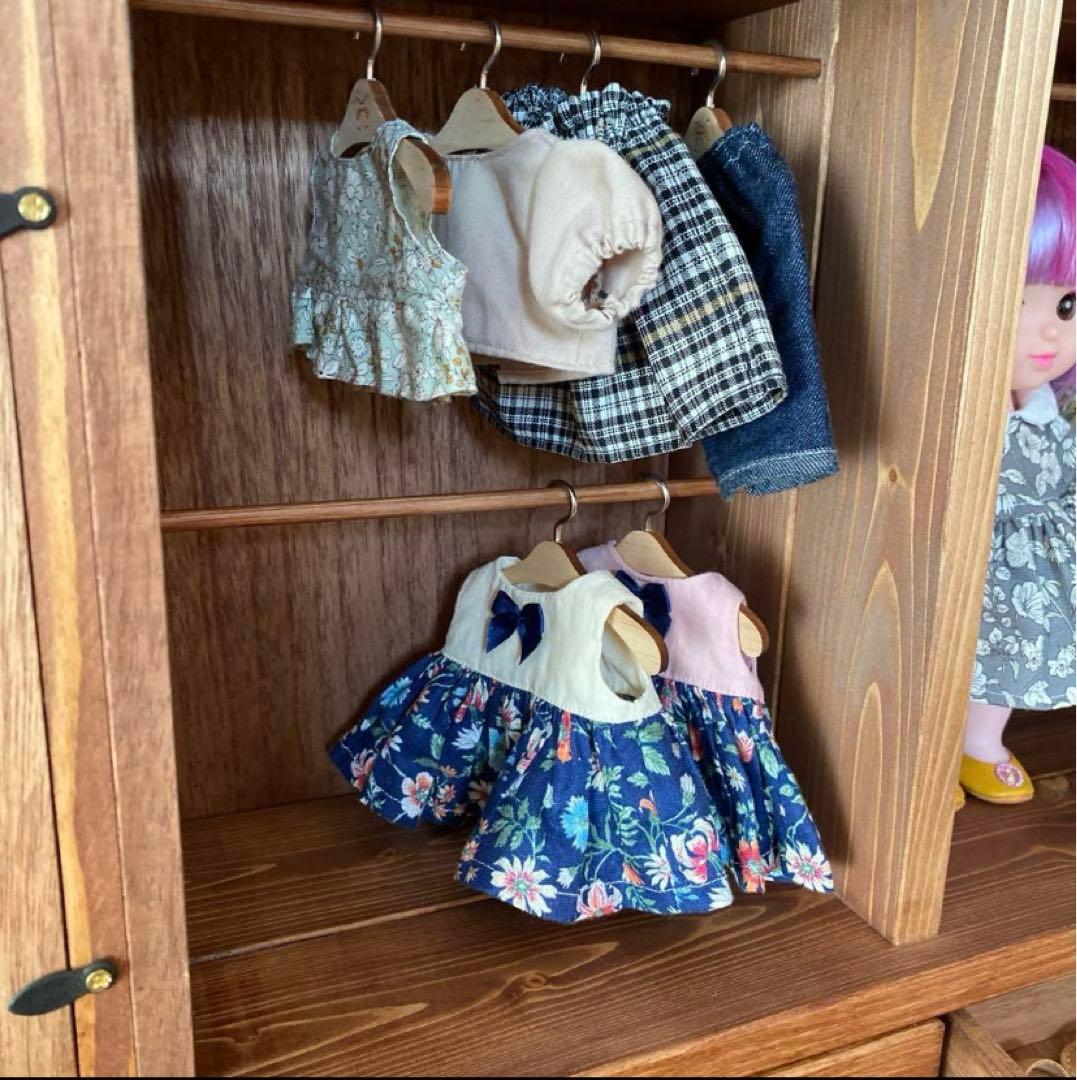 人形用木製クローゼット扉付き　レミン＆ソラン　メルちゃん　パオラドール　収納