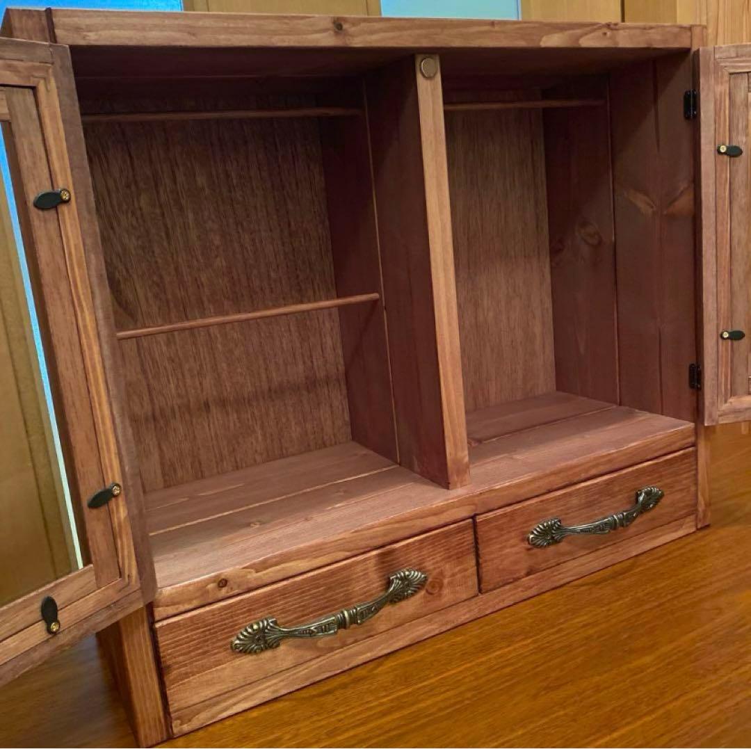 人形用木製クローゼット扉付き　レミン＆ソラン　メルちゃん　パオラドール　収納