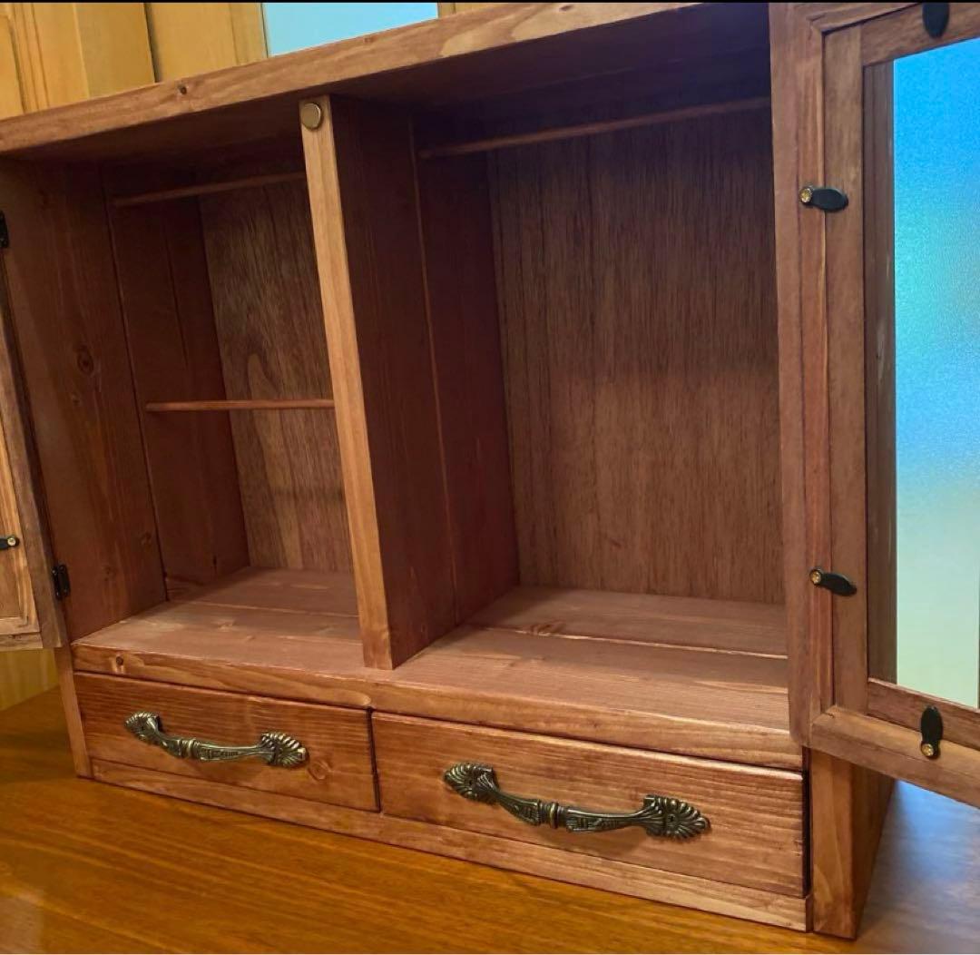 人形用木製クローゼット扉付き　レミン＆ソラン　メルちゃん　パオラドール　収納