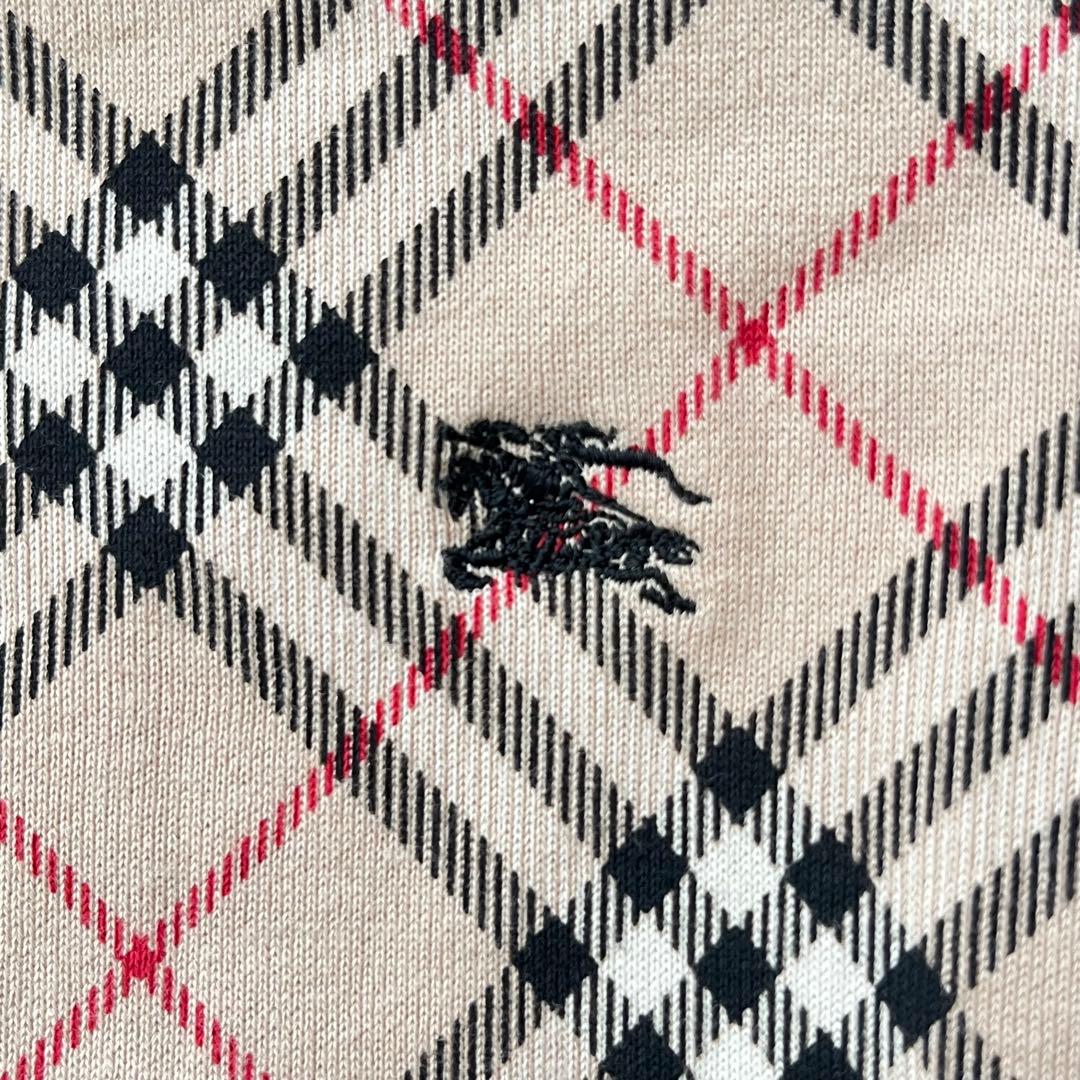 バーバリーブルーレーベル ジップアップパーカー ノバチェック ホース刺繍 38