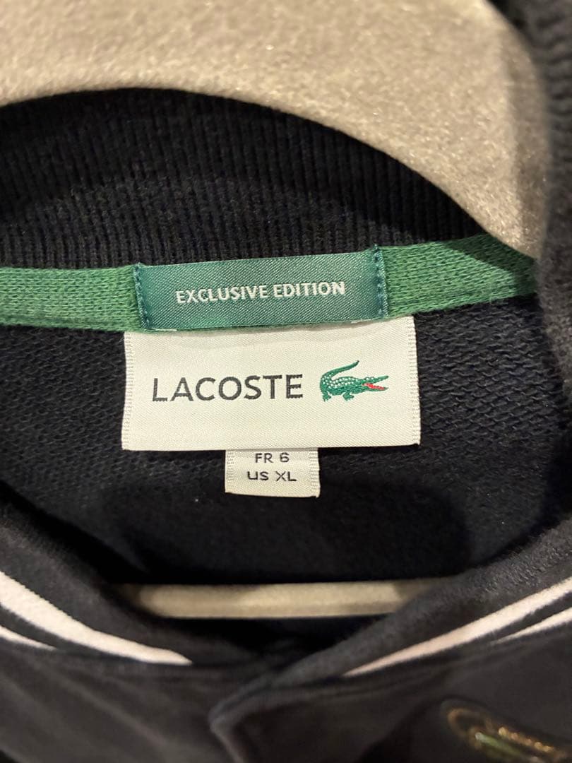 LACOSTE×BEAMS 別注 スタジャン US XL ブラック