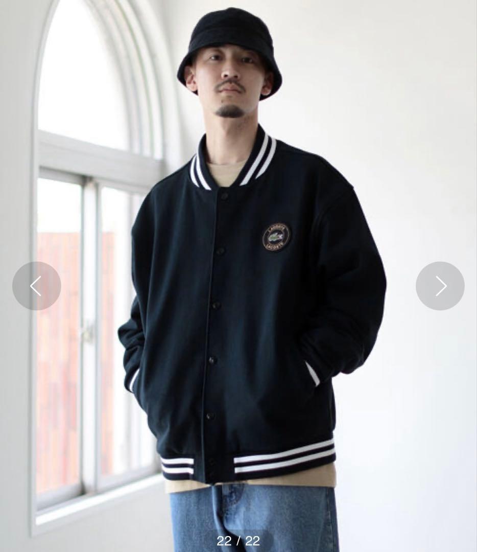 LACOSTE×BEAMS 別注 スタジャン US XL ブラック