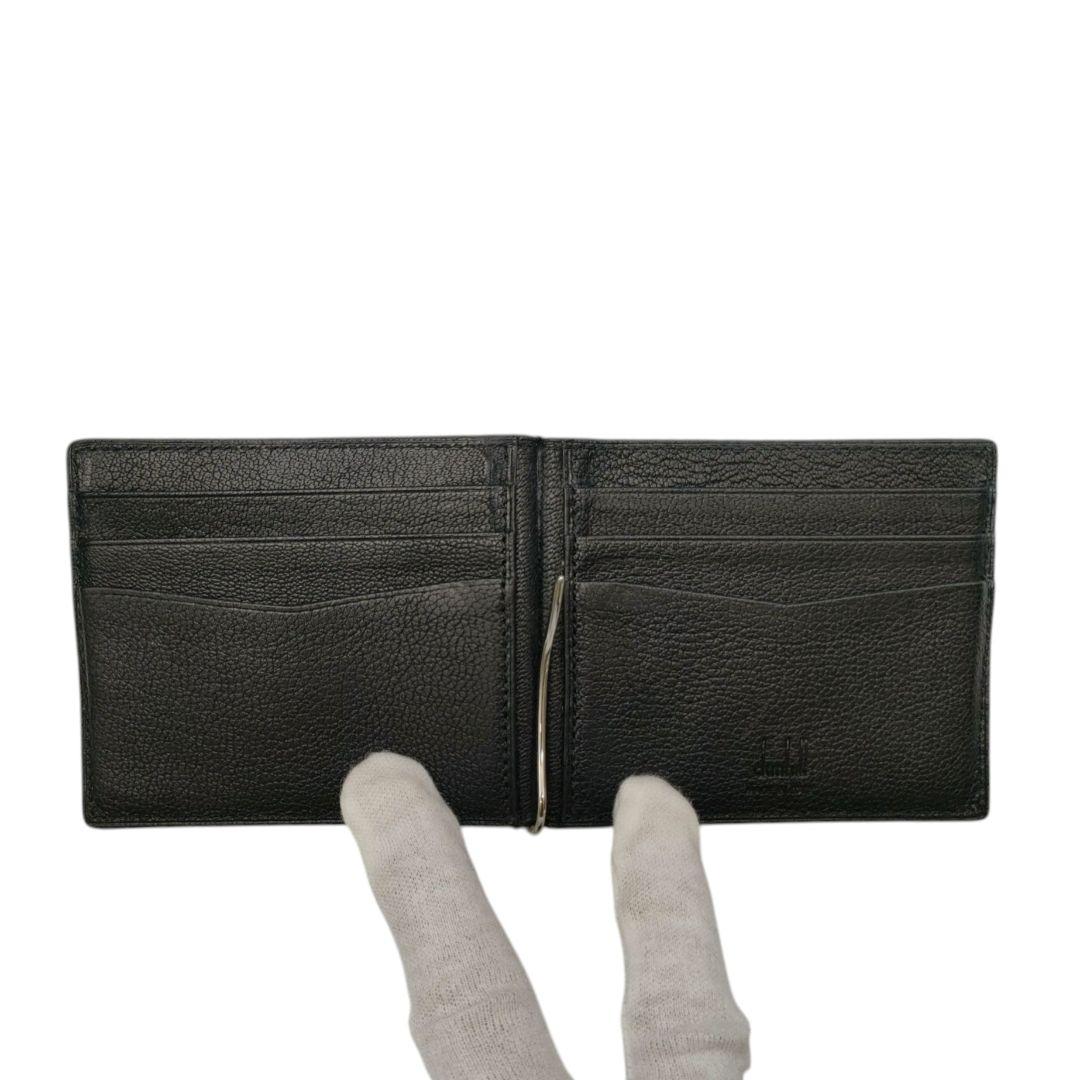 ダンヒル　マネークリップ　折り財布　ブラック