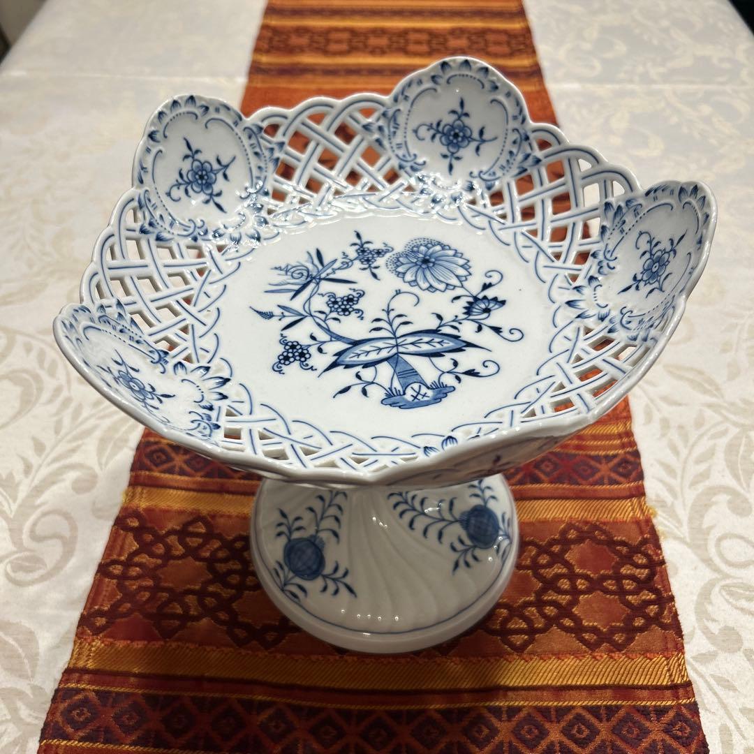 【ジェットリンク】マイセン　ブルーオニオン　コンポート　大型