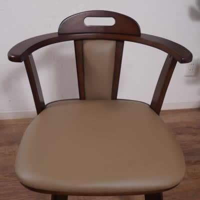 力也さま専用　2脚セット 360°回転式　天然木ダイニングチェア　 肘掛け付き